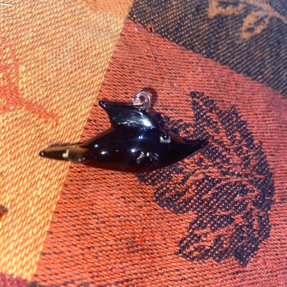 Colorful Glass Fish Figurine Set that hangs